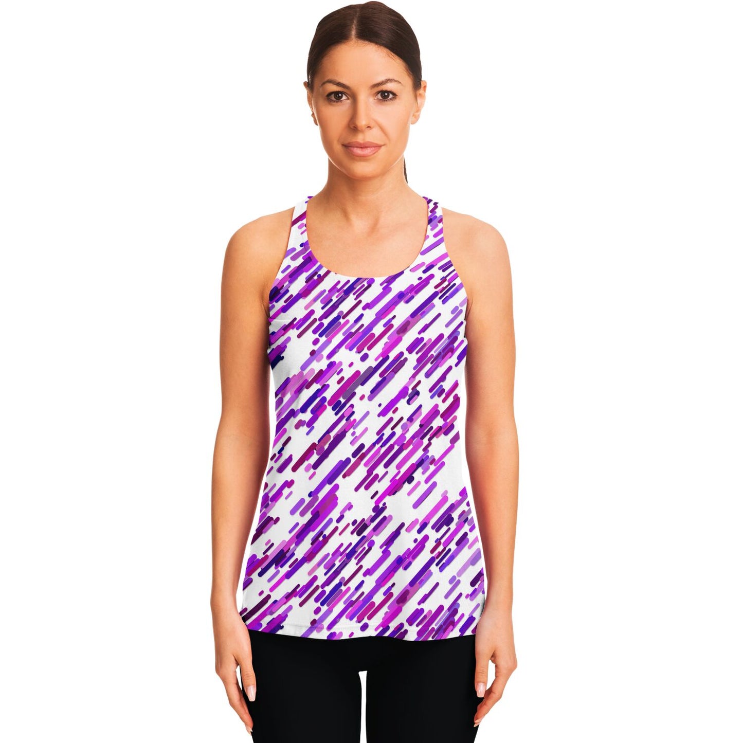 Purple abstract Racerback Tank Top - AOP