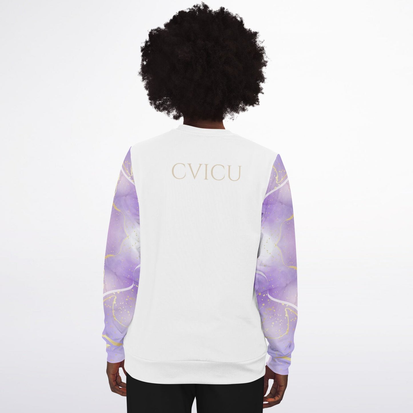 CVICU Crew Sweatshirt - Purple with gold- Gold text