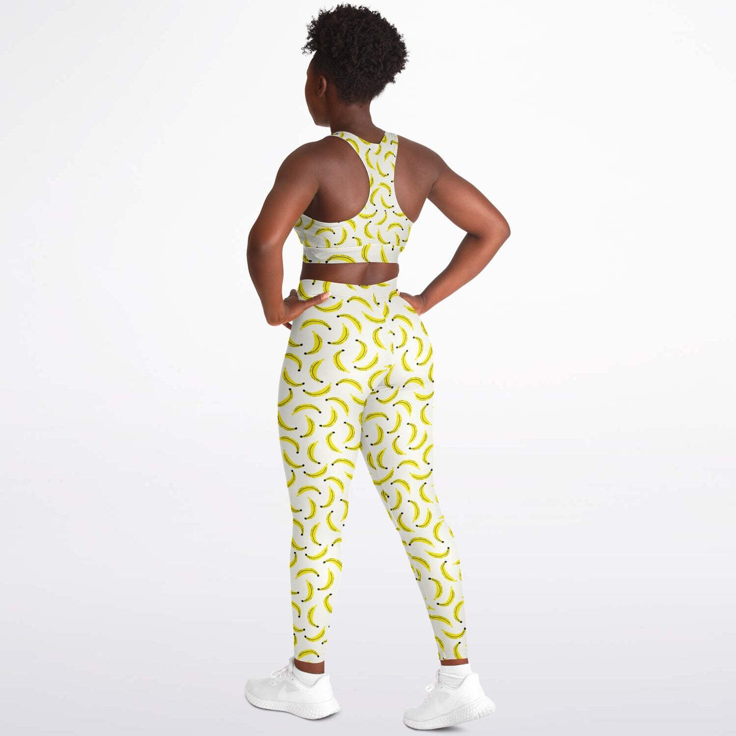 Banana's Padded Sports Bra & Leggings - AOP