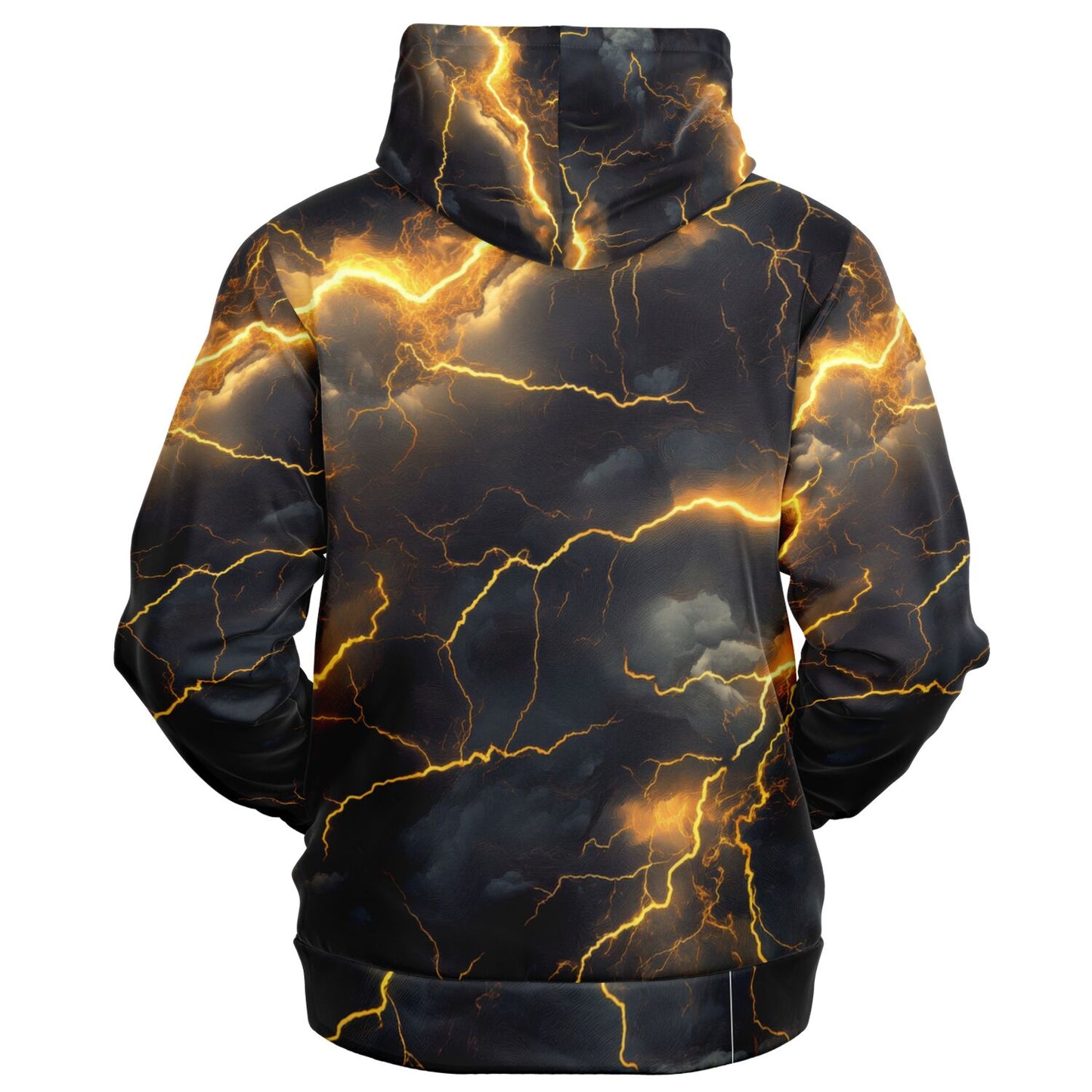 Gold Lightning Fashion Zip-Up Hoodie -