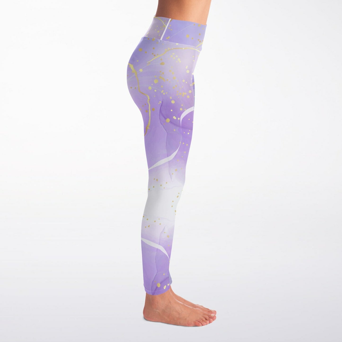 Purple with gold Yoga Leggings