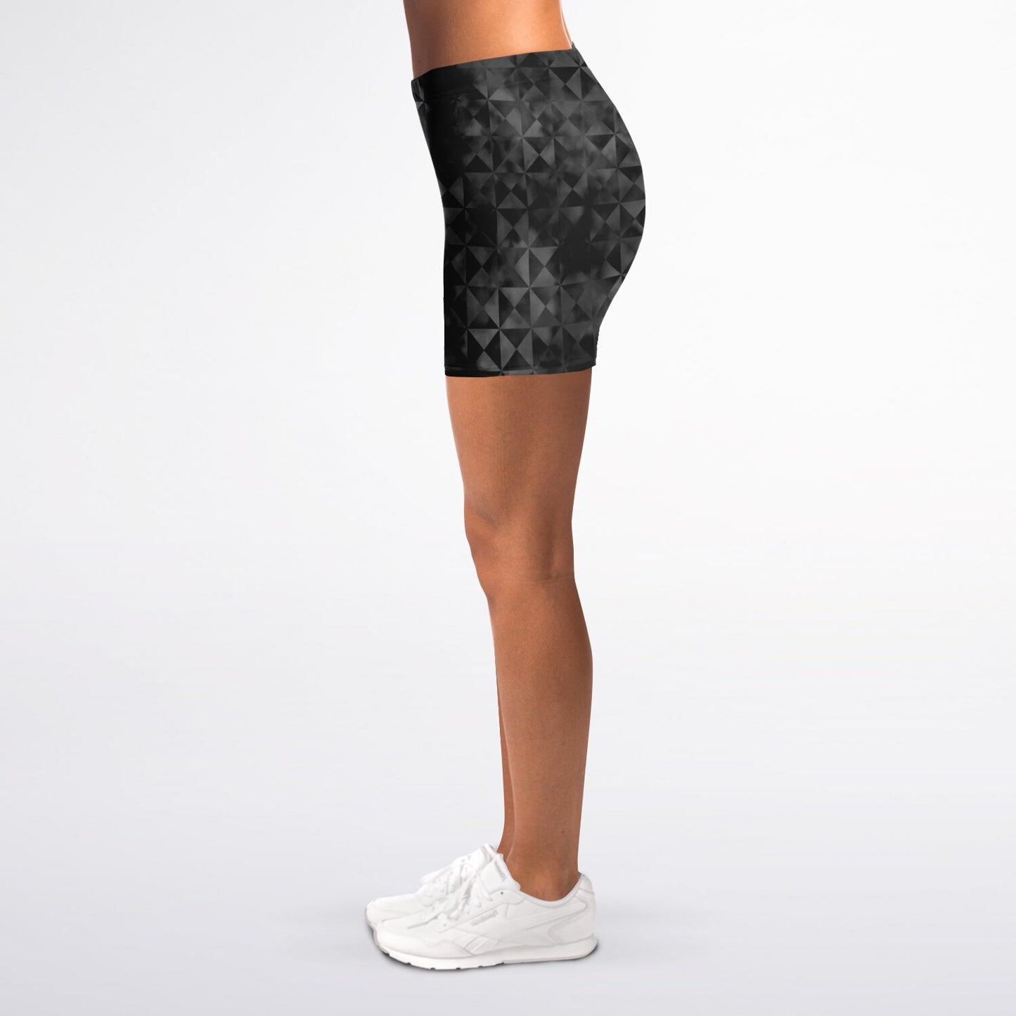 Black Triangle Noir Legging Shorts - AOP
