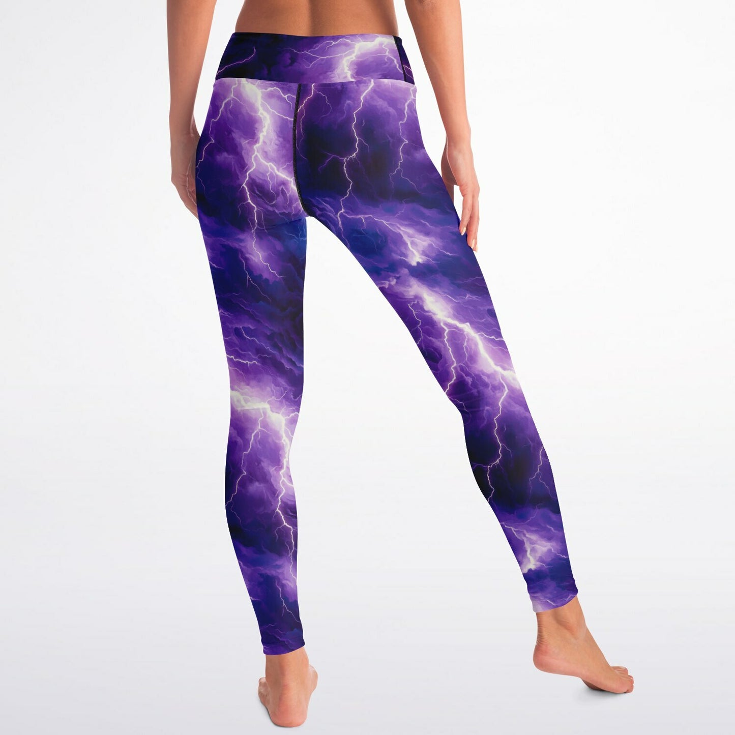 Purple Lightning Yoga Leggings -