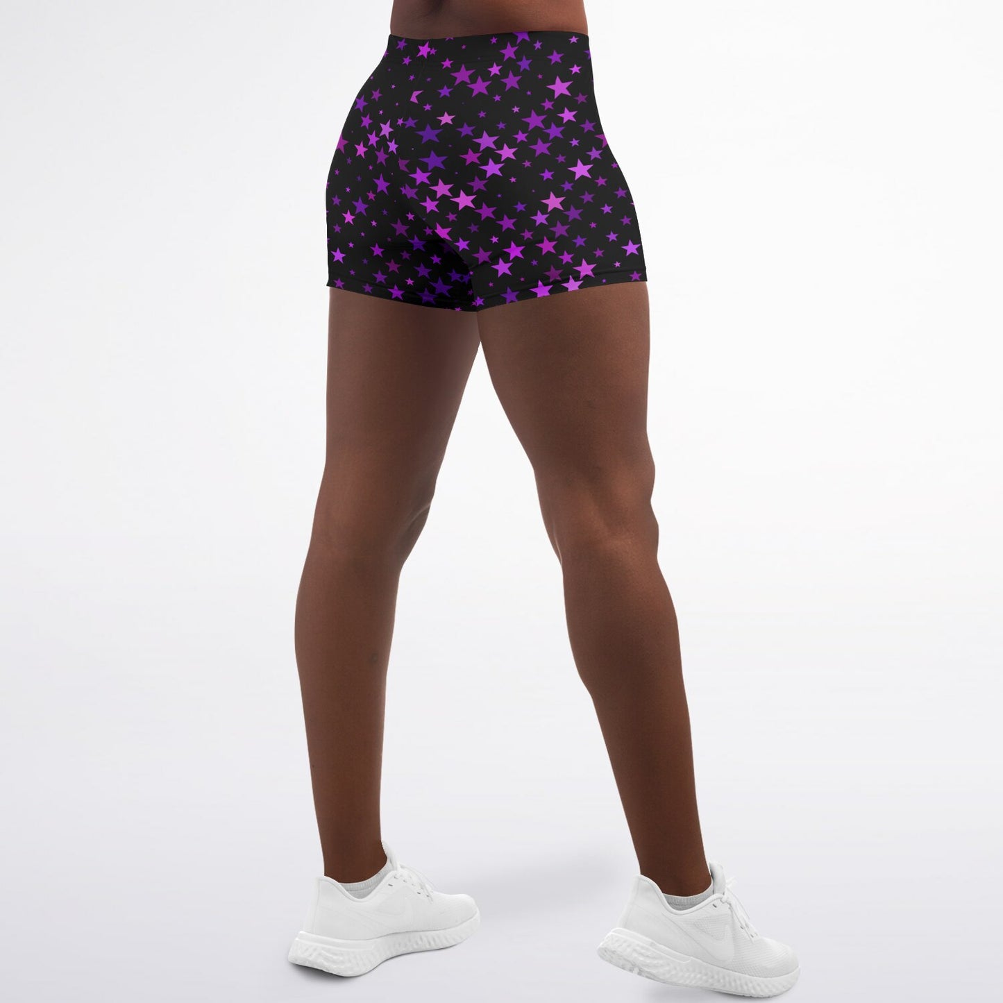 Purple stars Legging Shorts - AOP