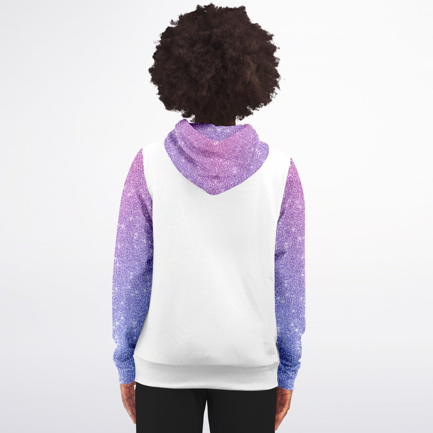 RN, Nurse Fashion Zip-Up Hoodie - White, purple and pink