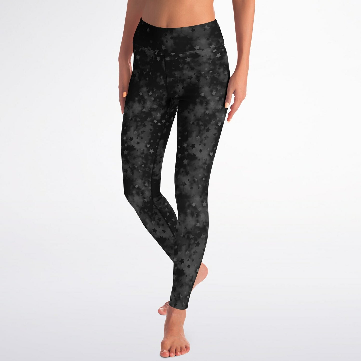 Black star noir Yoga Leggings - AOP