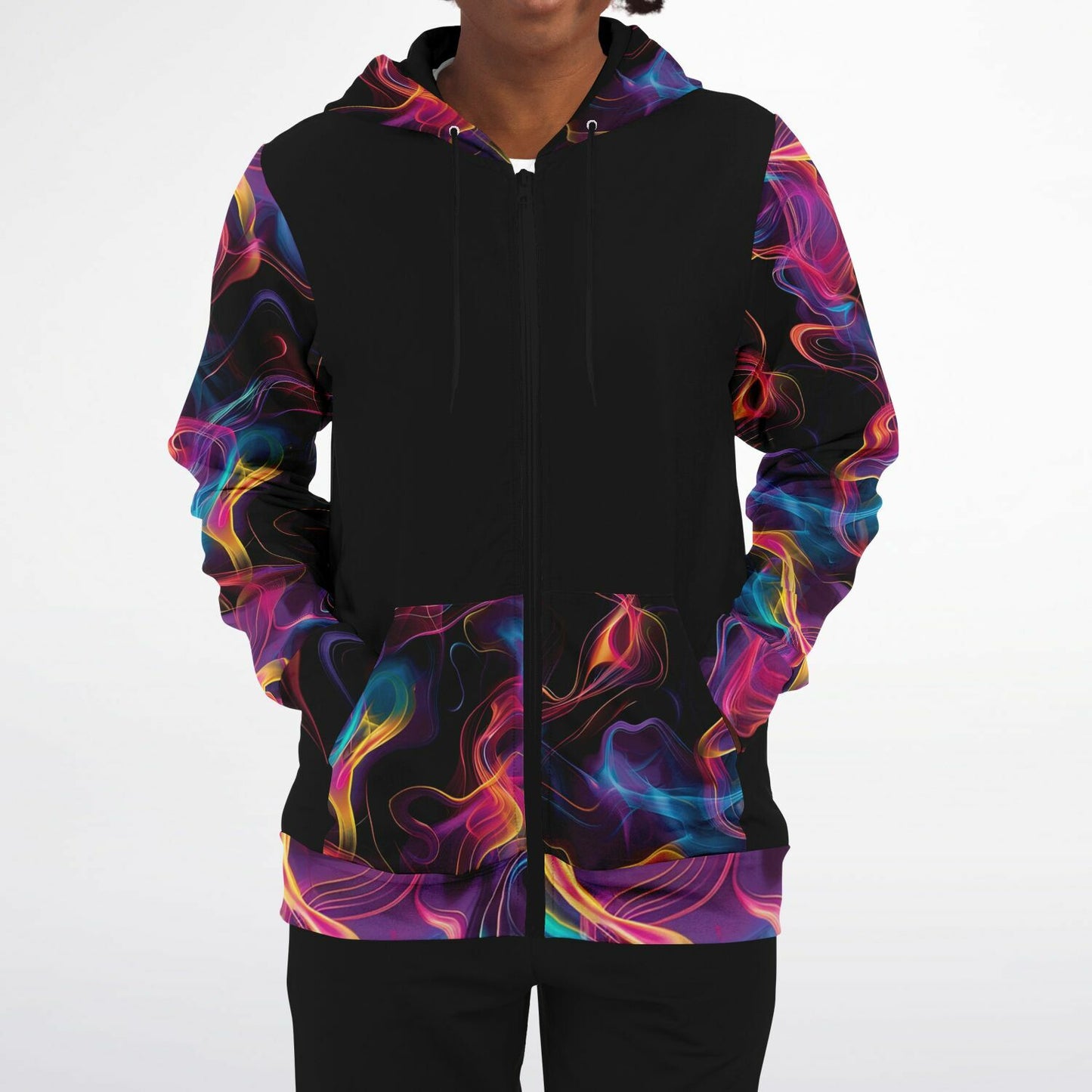 Neon Smoke 4 Fashion Zip-Up Hoodie -