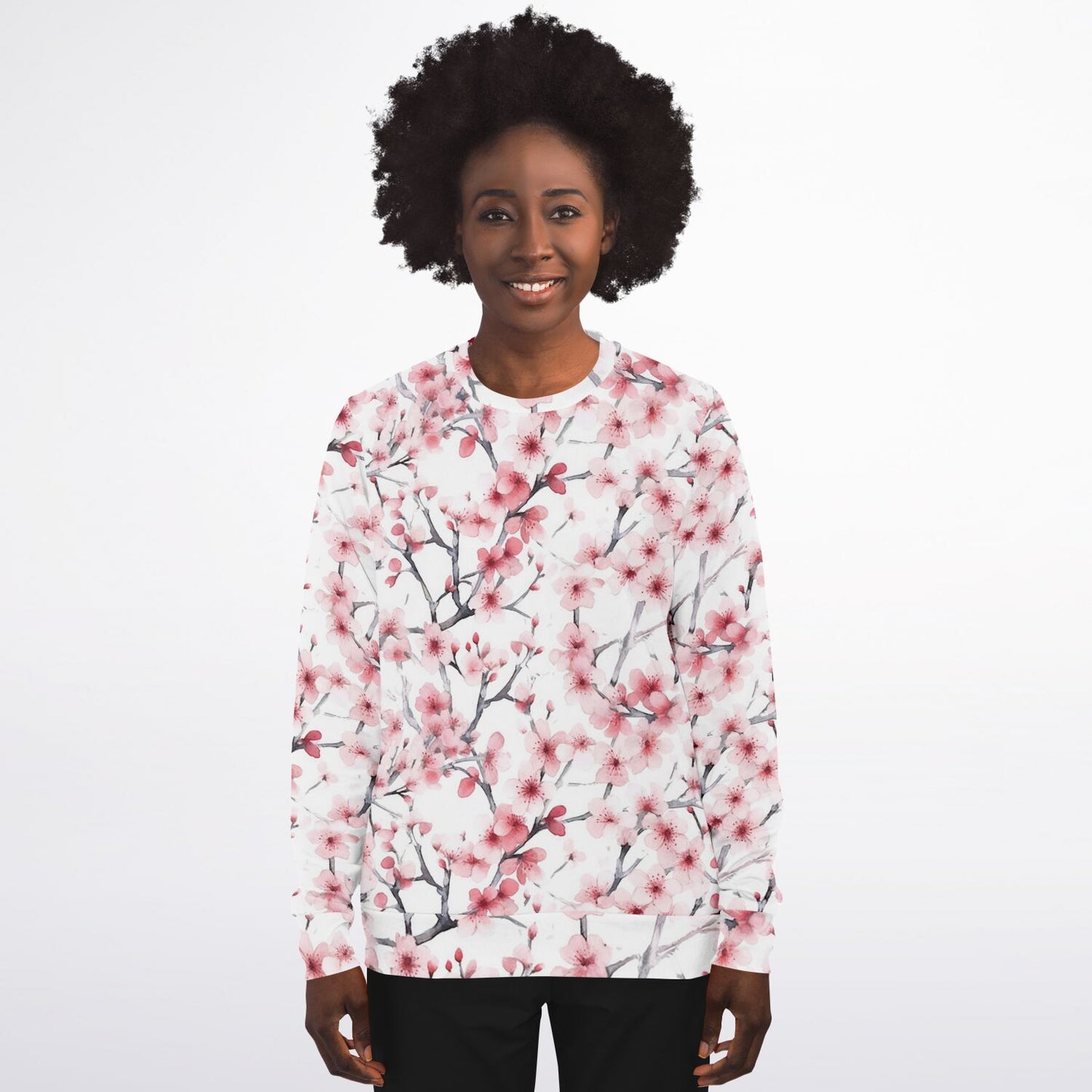 Pink Tree Blossom's Crew Sweatshirt - AOP