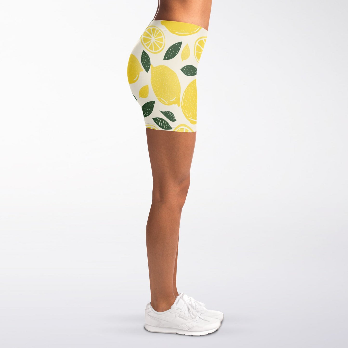 Lemon Legging Shorts - AOP