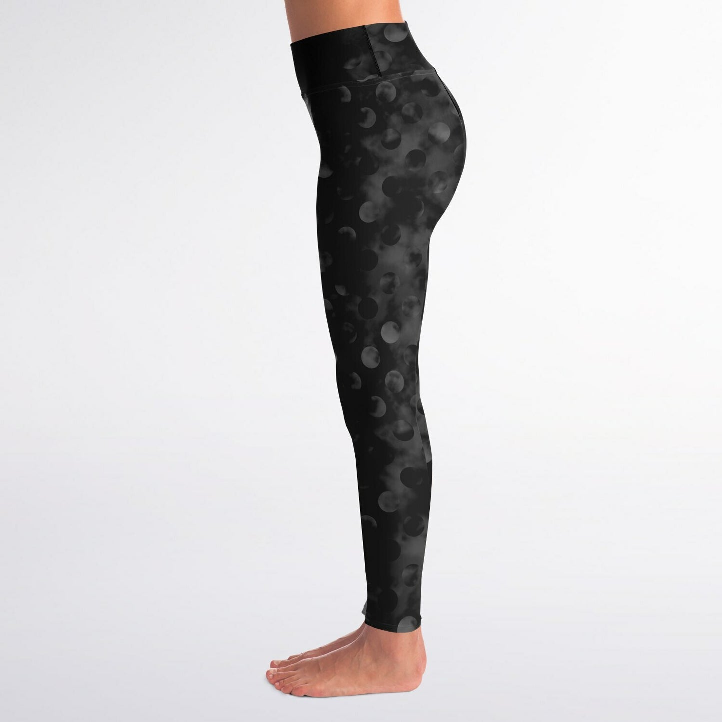 Black Dot Noir Yoga Leggings - AOP