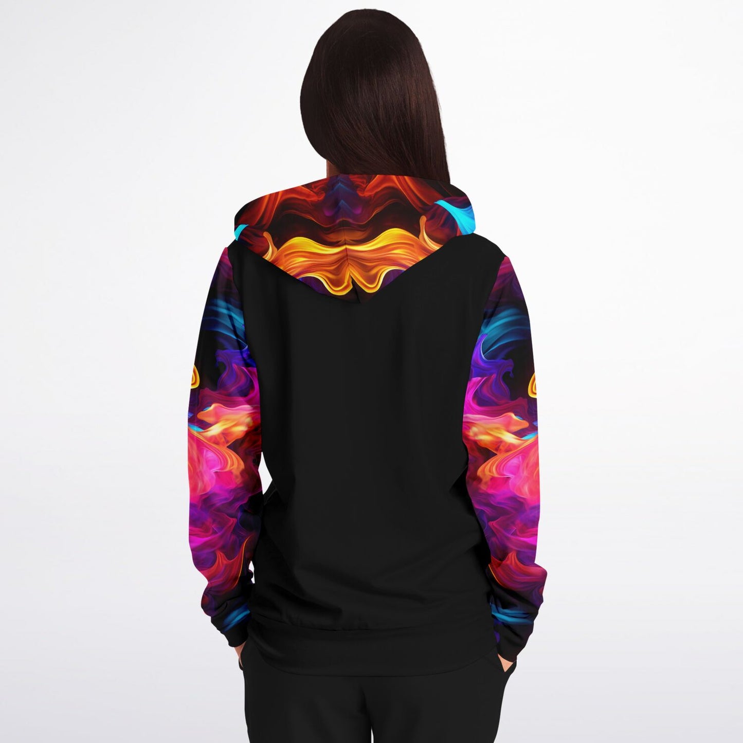 Fire and Ice Zip-Up Hoodie - AOP