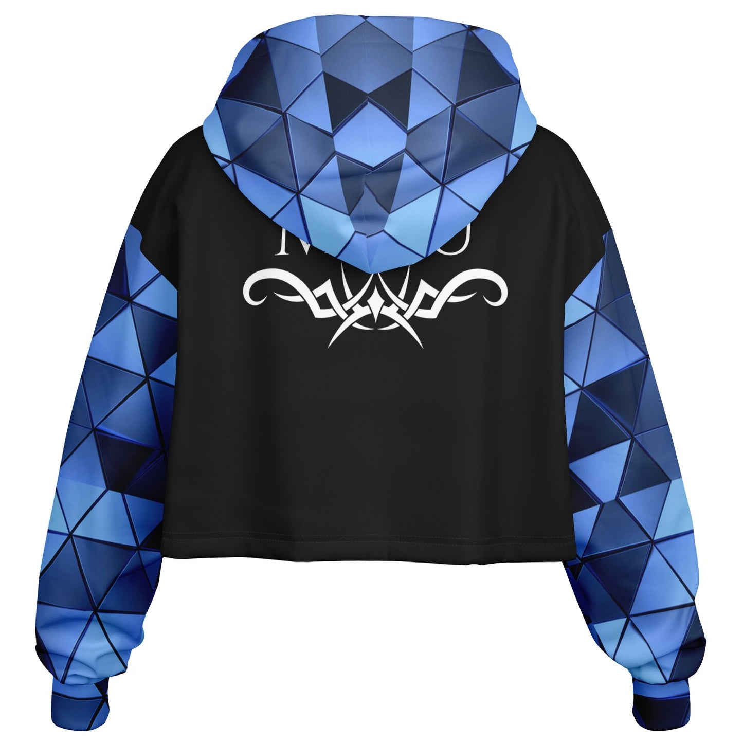 MICU, RN, Blue diamond Fashion Crop Hoodie - AOP
