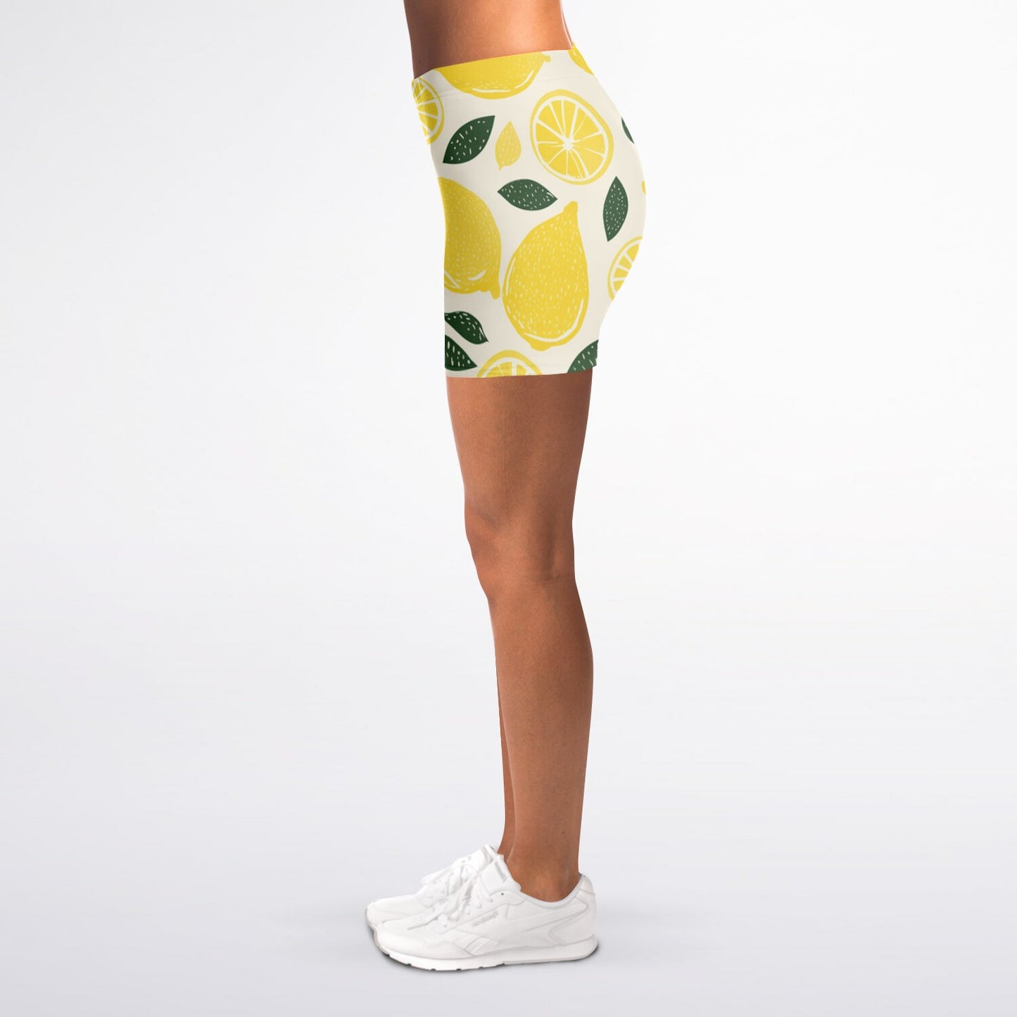 Lemon Legging Shorts - AOP