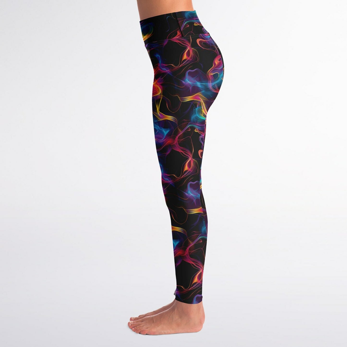 Neon Smoke Yoga Leggings - AOP D12
