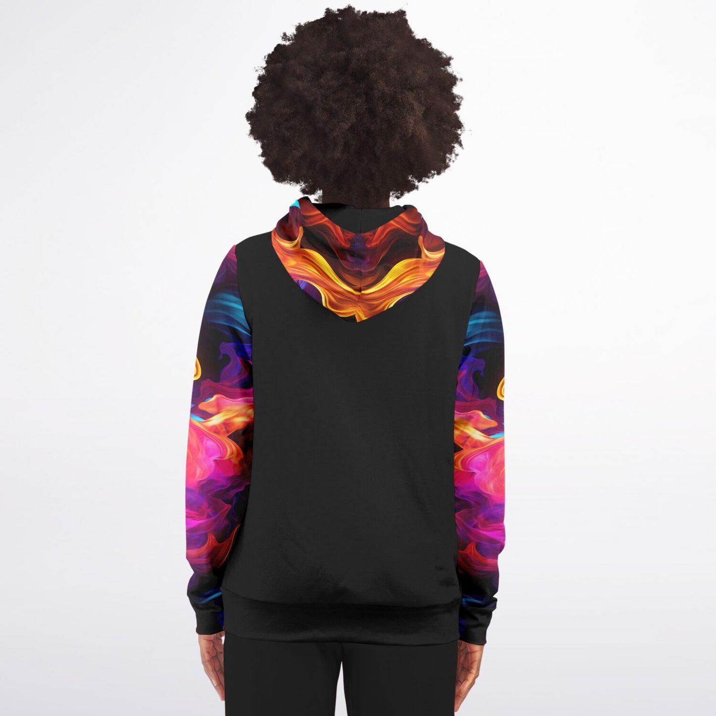 Fire and Ice Zip-Up Hoodie - AOP
