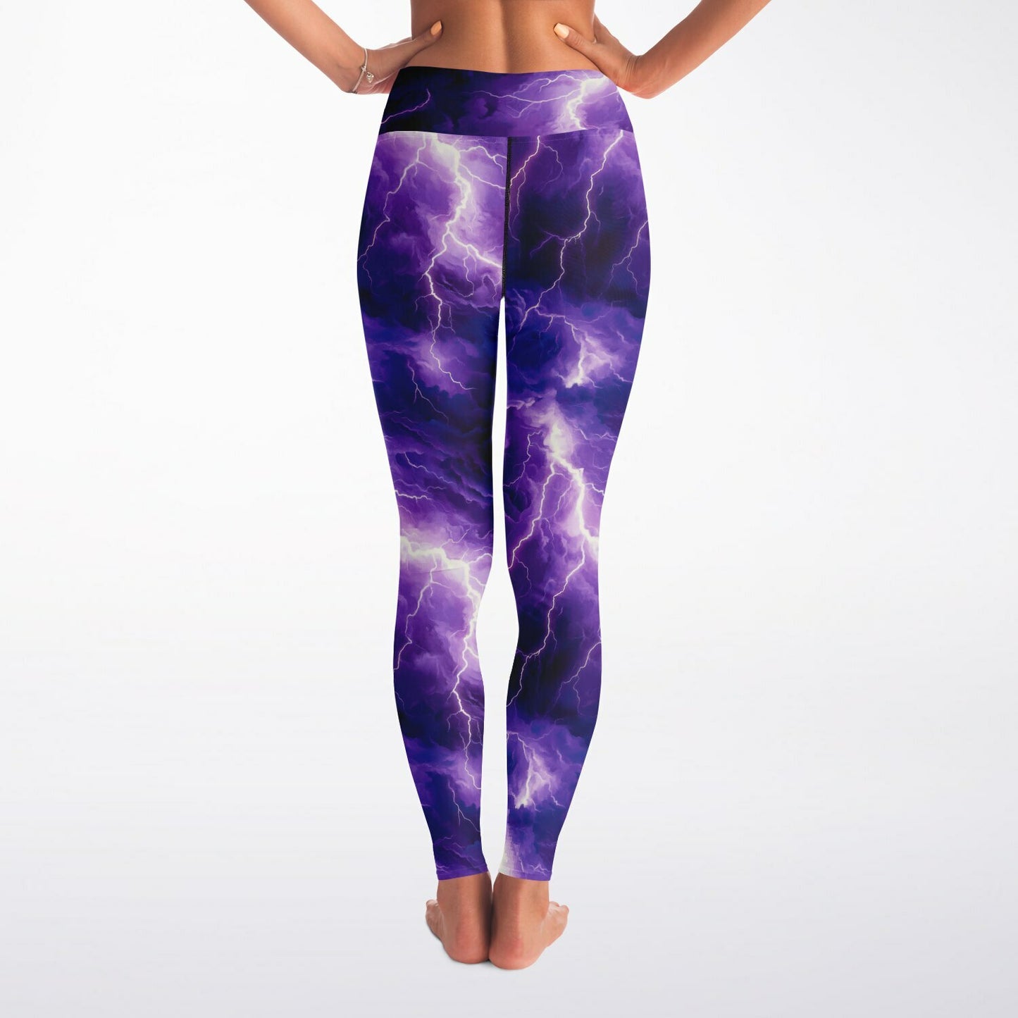Purple Lightning Yoga Leggings -