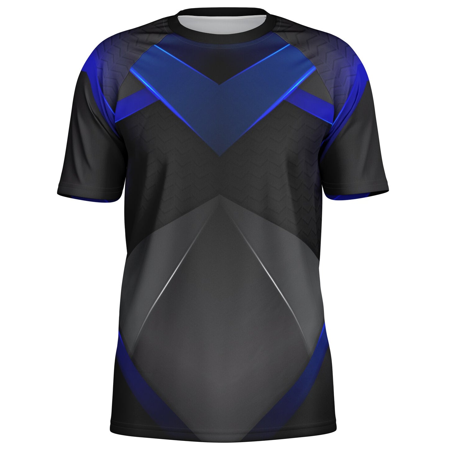 Black and Gray with Blue Men's Active Wear Jersey