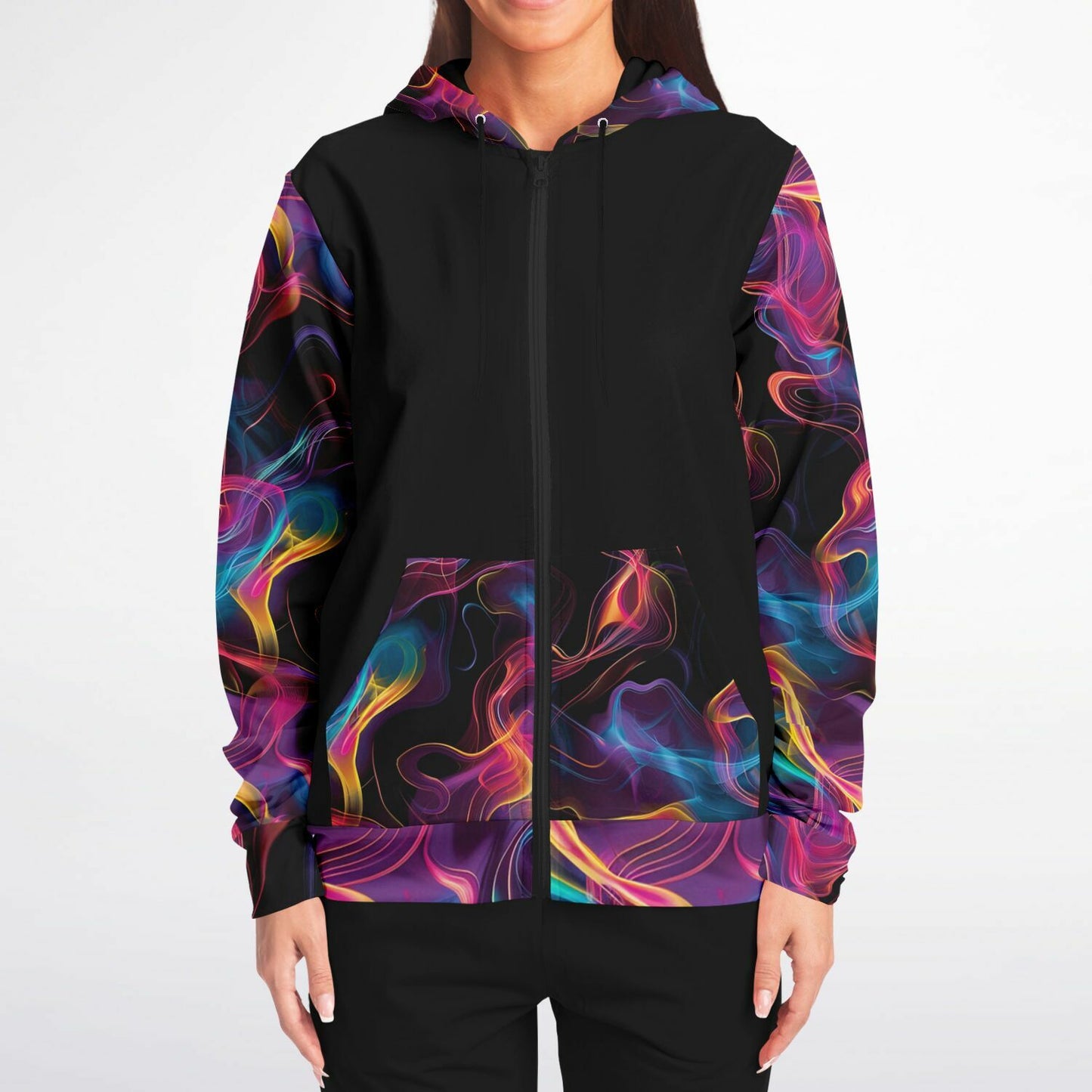Neon Smoke 4 Fashion Zip-Up Hoodie -