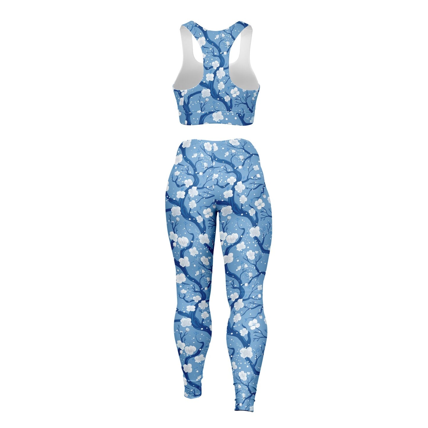 Blue poplar tree Padded Sports Bra & Leggings - AOP