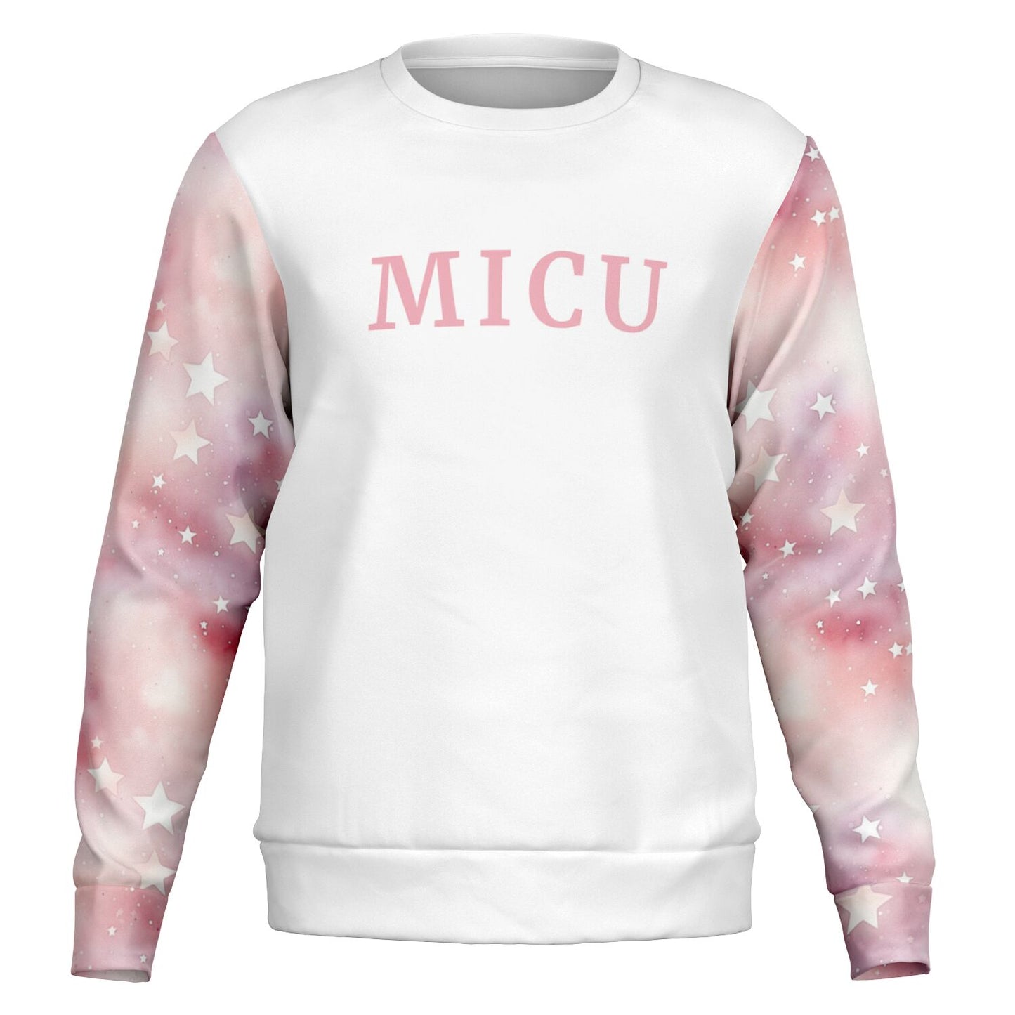 MICU Pink Star Crew Sweatshirt - AOP