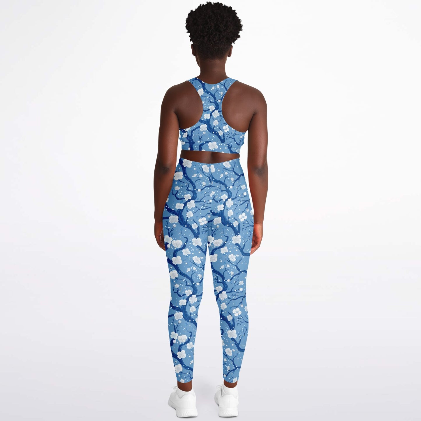 Blue poplar tree Padded Sports Bra & Leggings - AOP