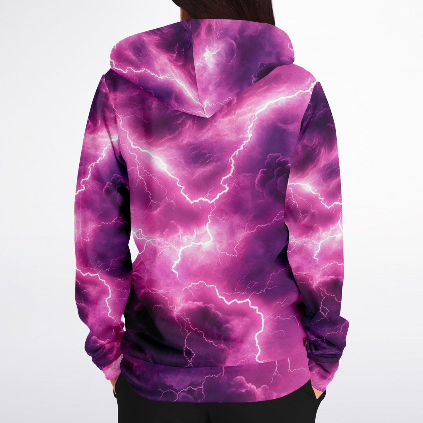 Pink lightning Fashion Zip-Up Hoodie -