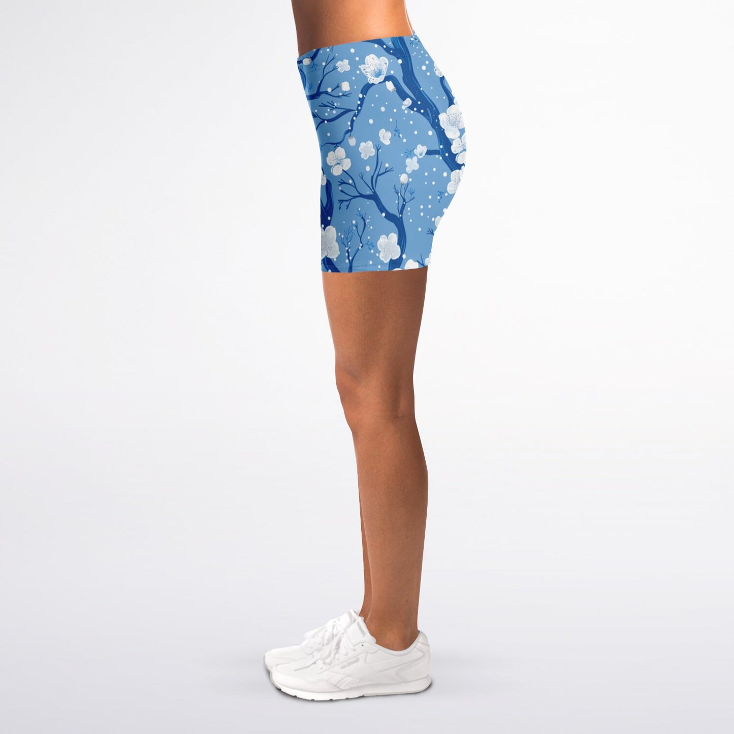 Blue poplar tree Legging Shorts - AOP
