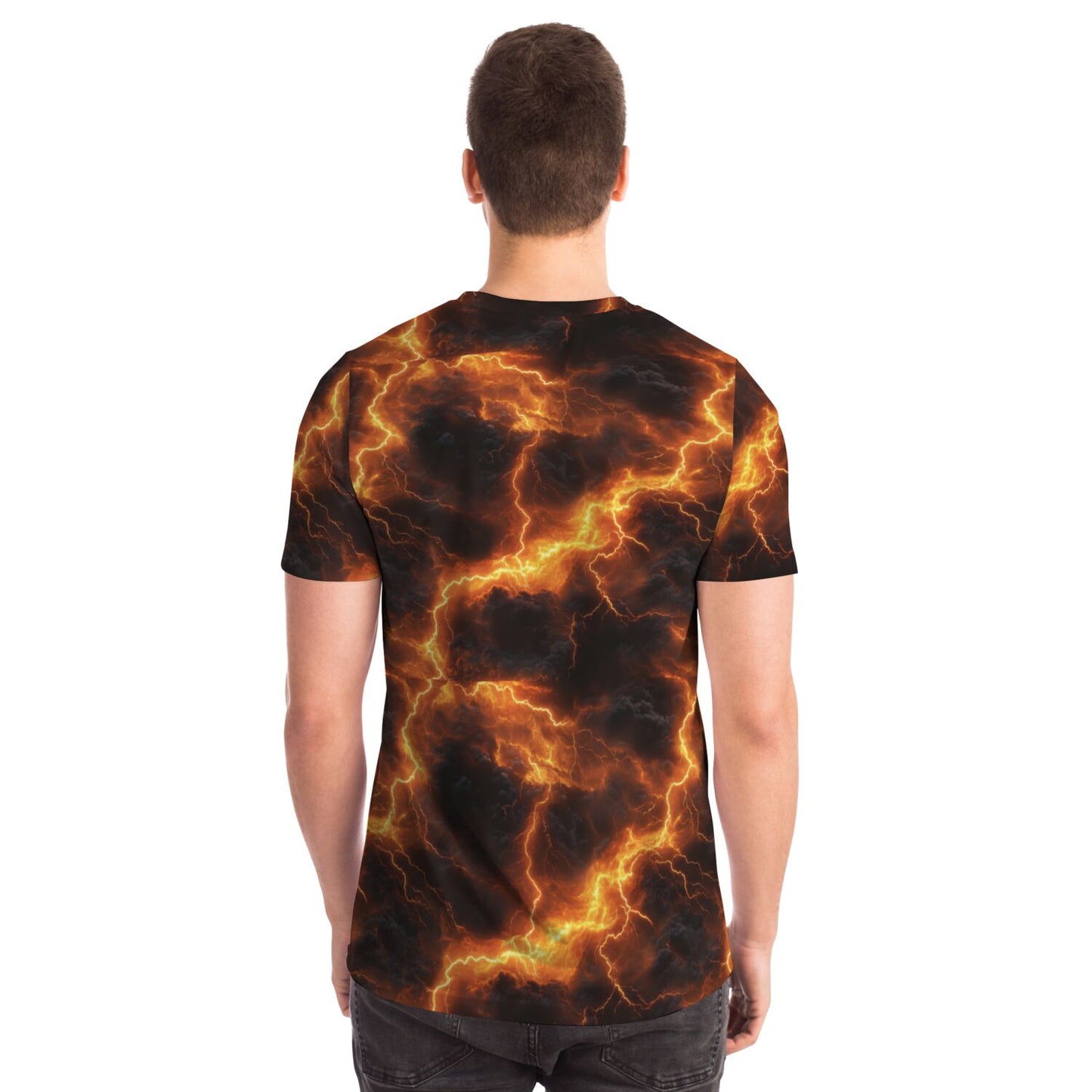 Black with Orange lightning T-shirt