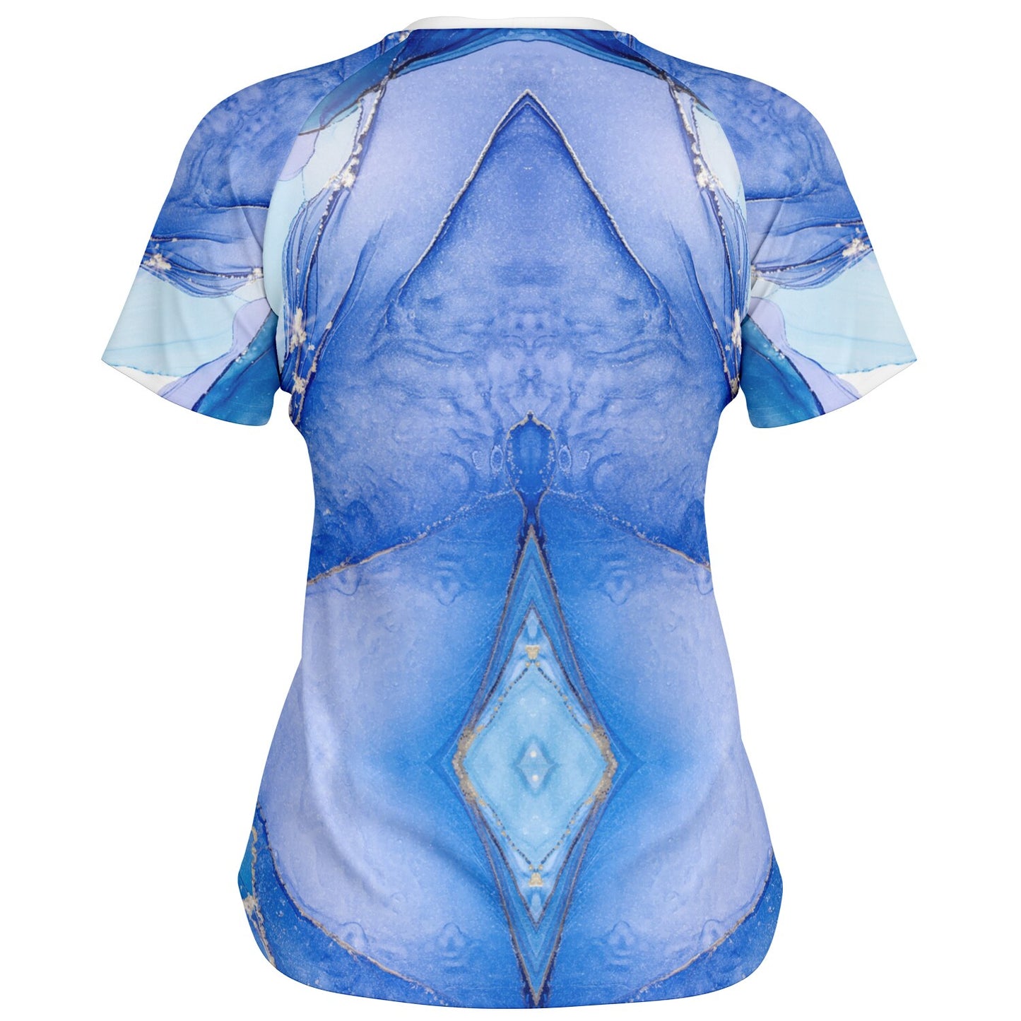 Women's Active Top - Blue and white