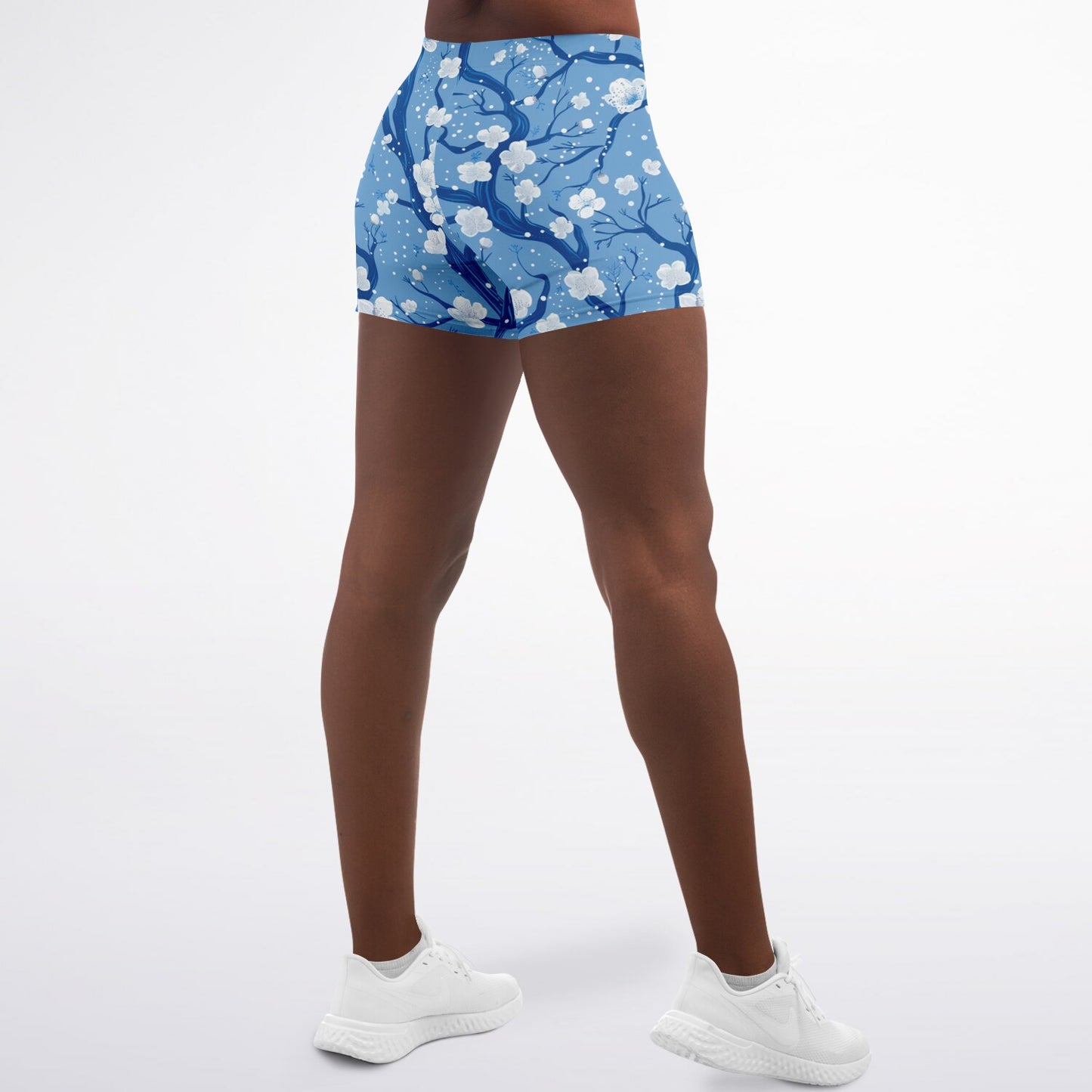 Blue poplar tree Legging Shorts - AOP