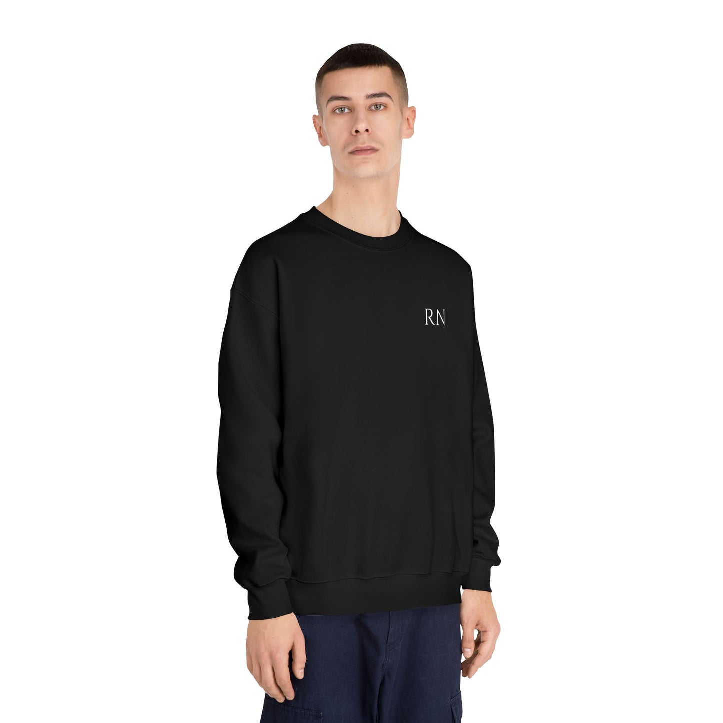 Crewneck Sweatshirt with RN & MICU Design - Cozy Medical Apparel