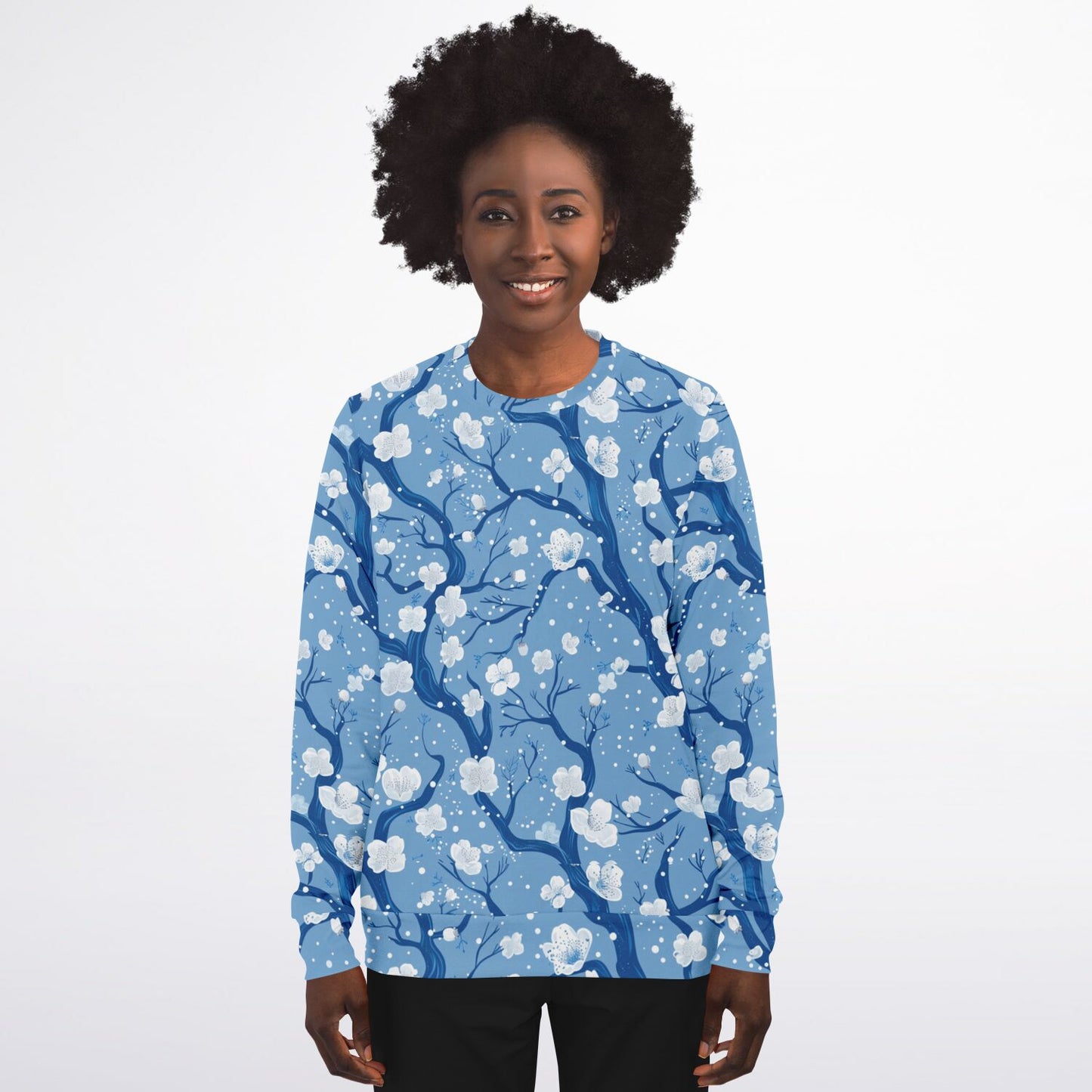 Blue poplar tree Crew Sweatshirt - AOP