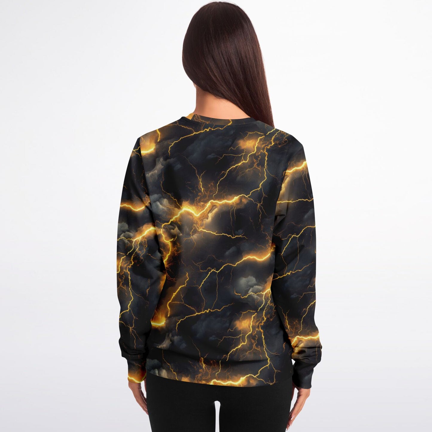 Gold Lightening Crew Sweatshirt -