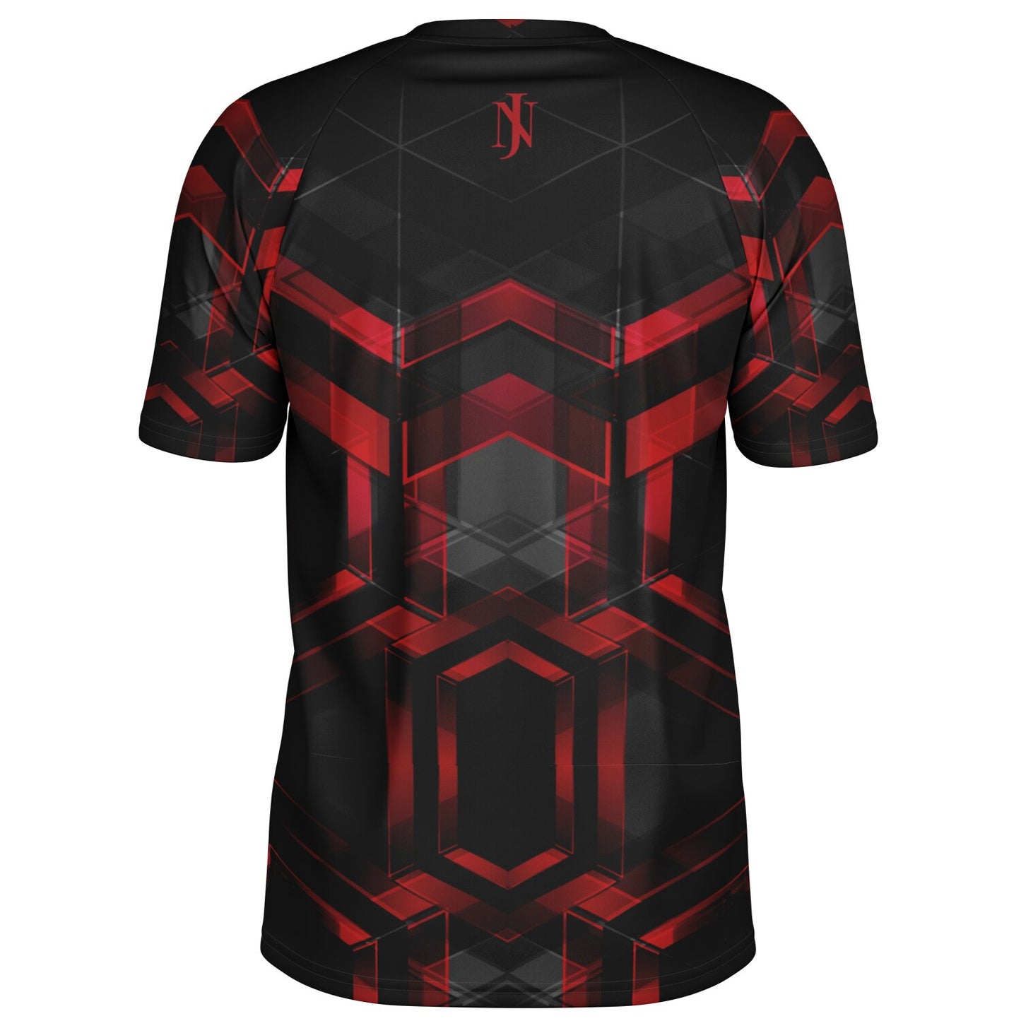 Black with Red pattern Men's Active Wear Jersey