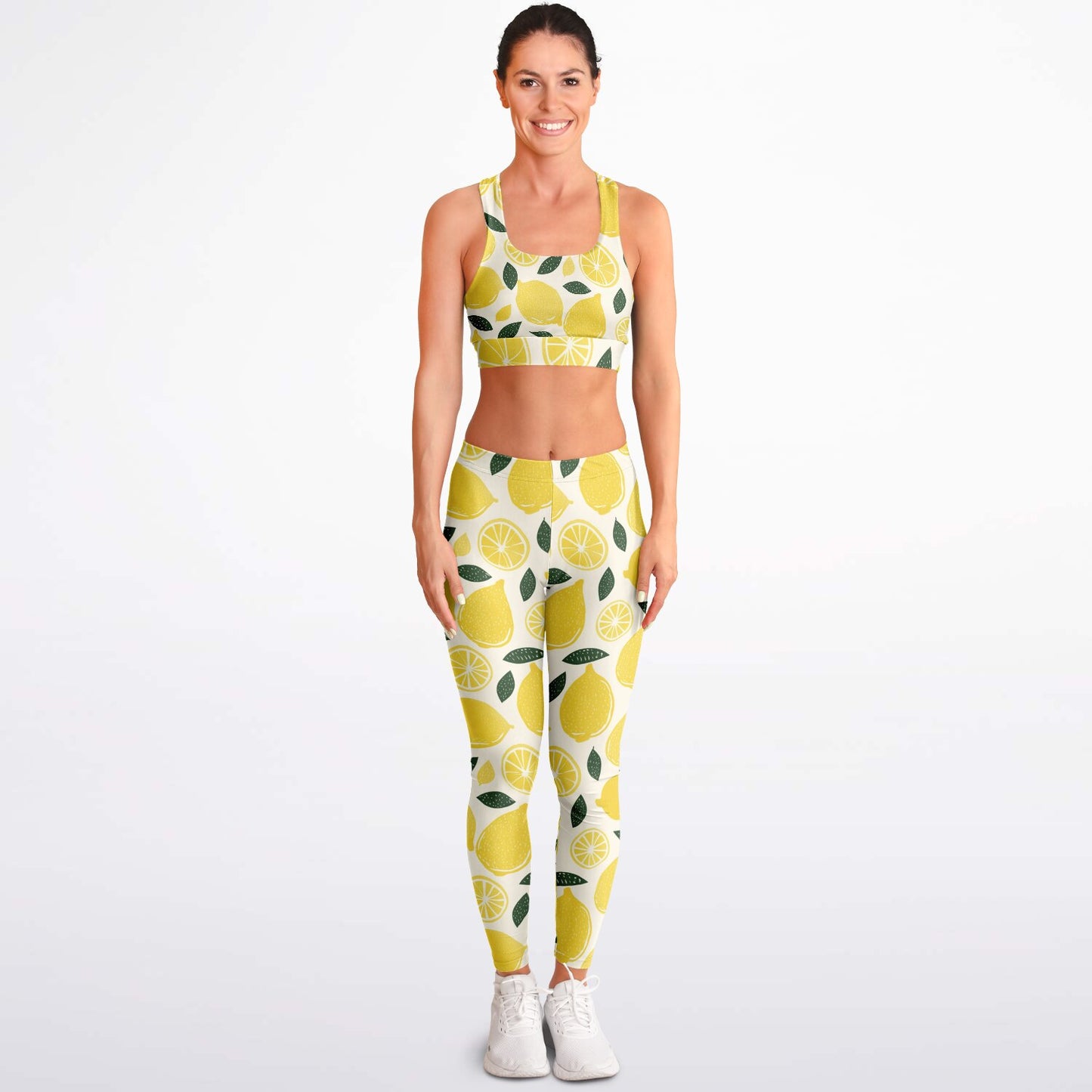 Lemon Padded Sports Bra & Leggings - AOP