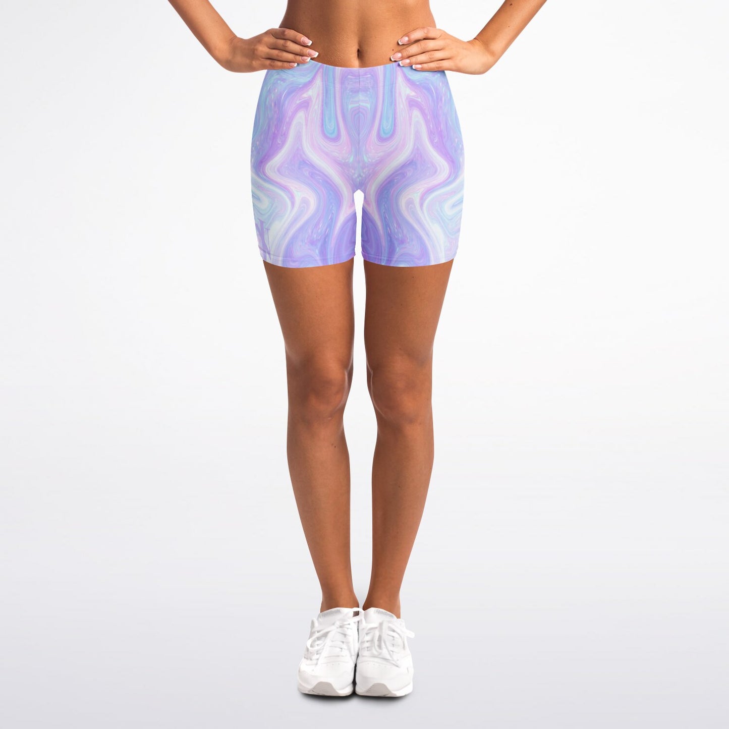Legging Shorts - Blue and purple