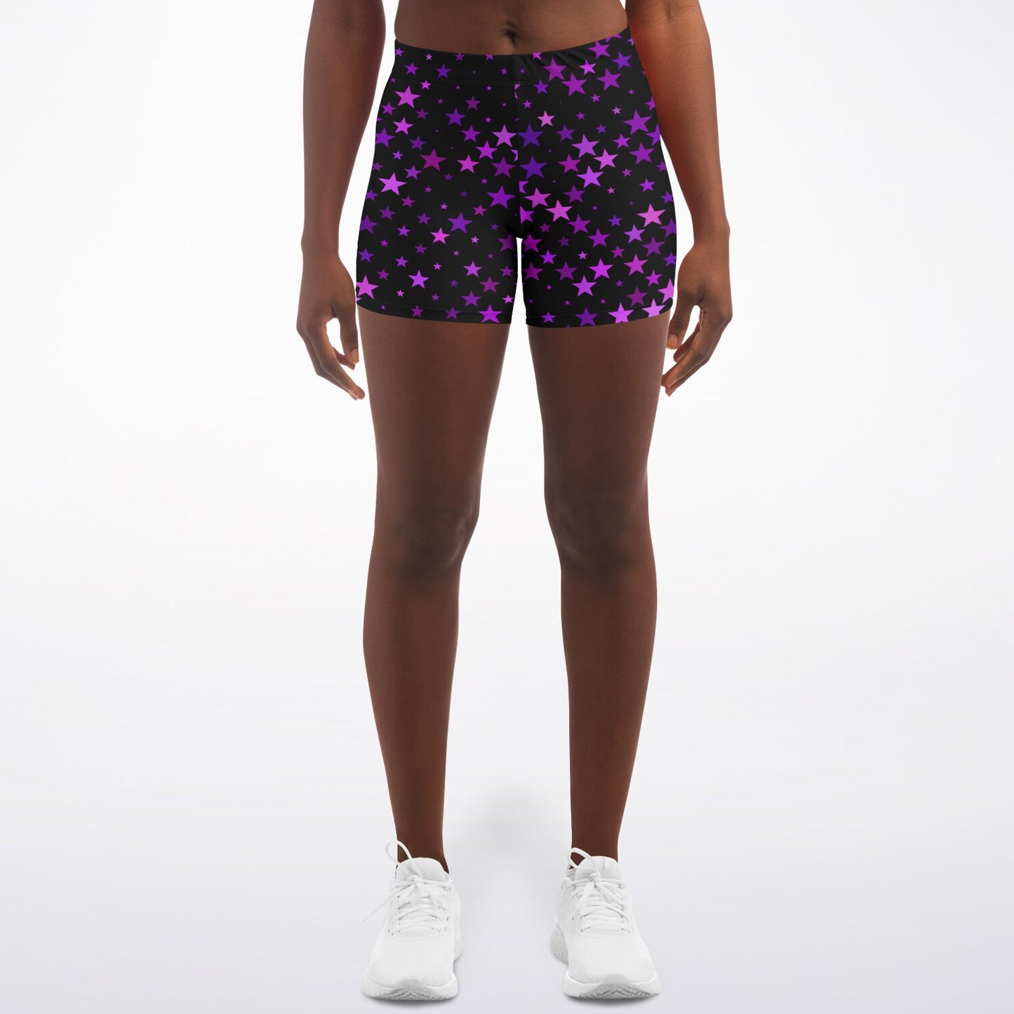 Purple stars Legging Shorts - AOP