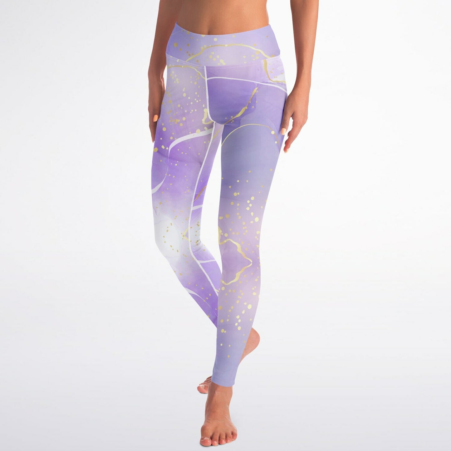 Purple with gold Yoga Leggings