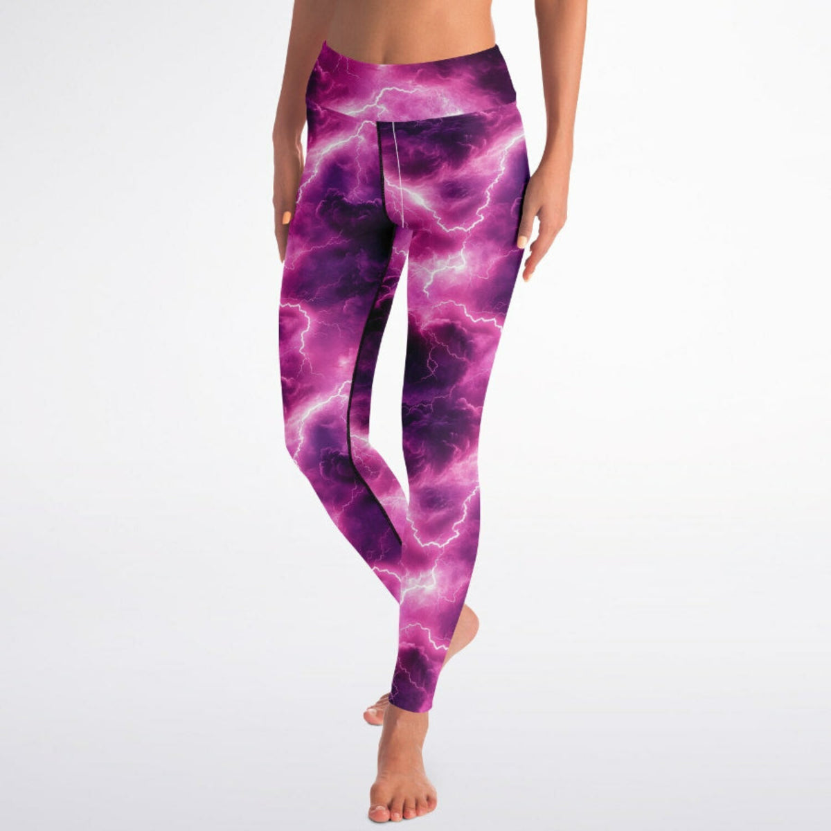 Pink lightning Yoga Leggings -