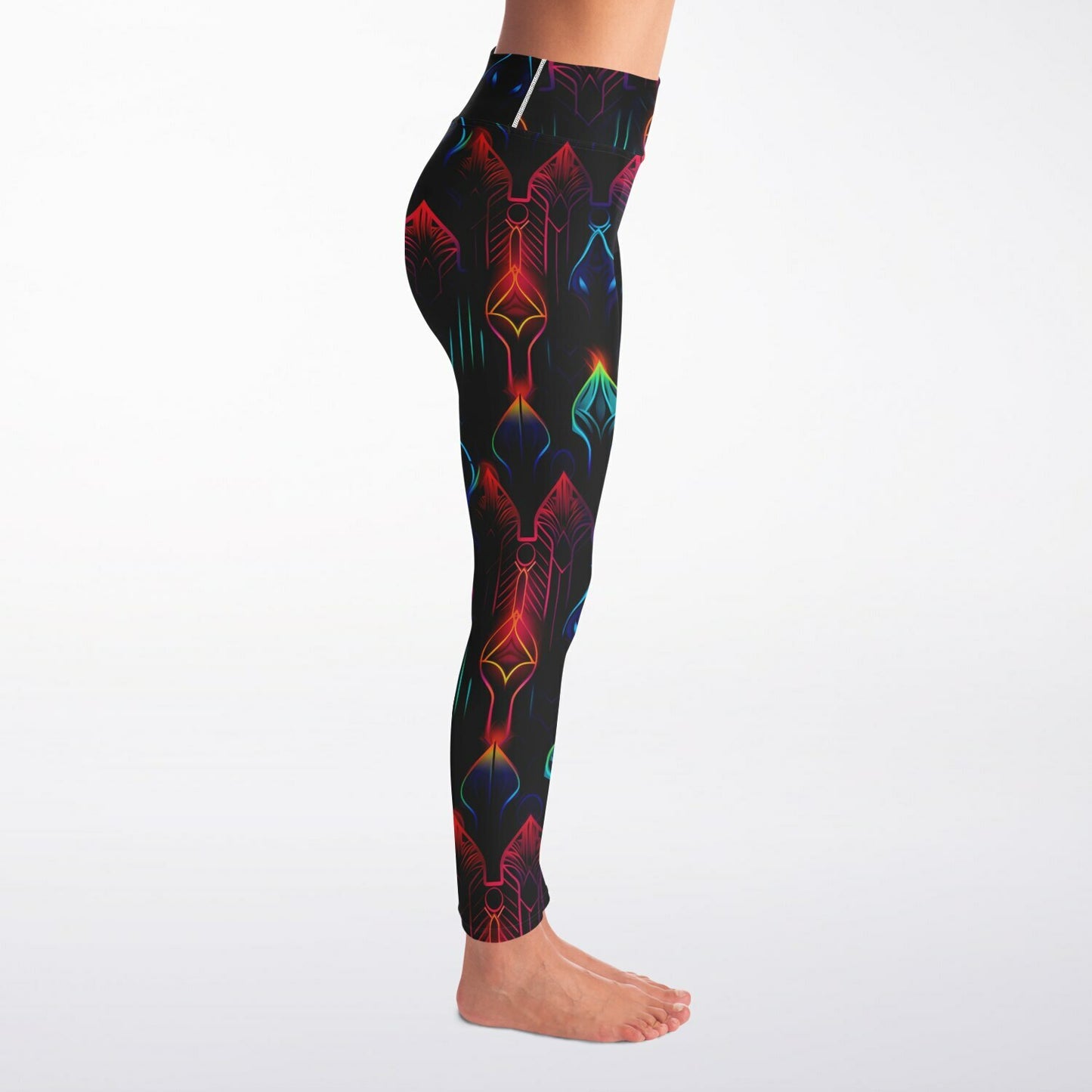 Neon Lights Yoga Leggings - AOP D2