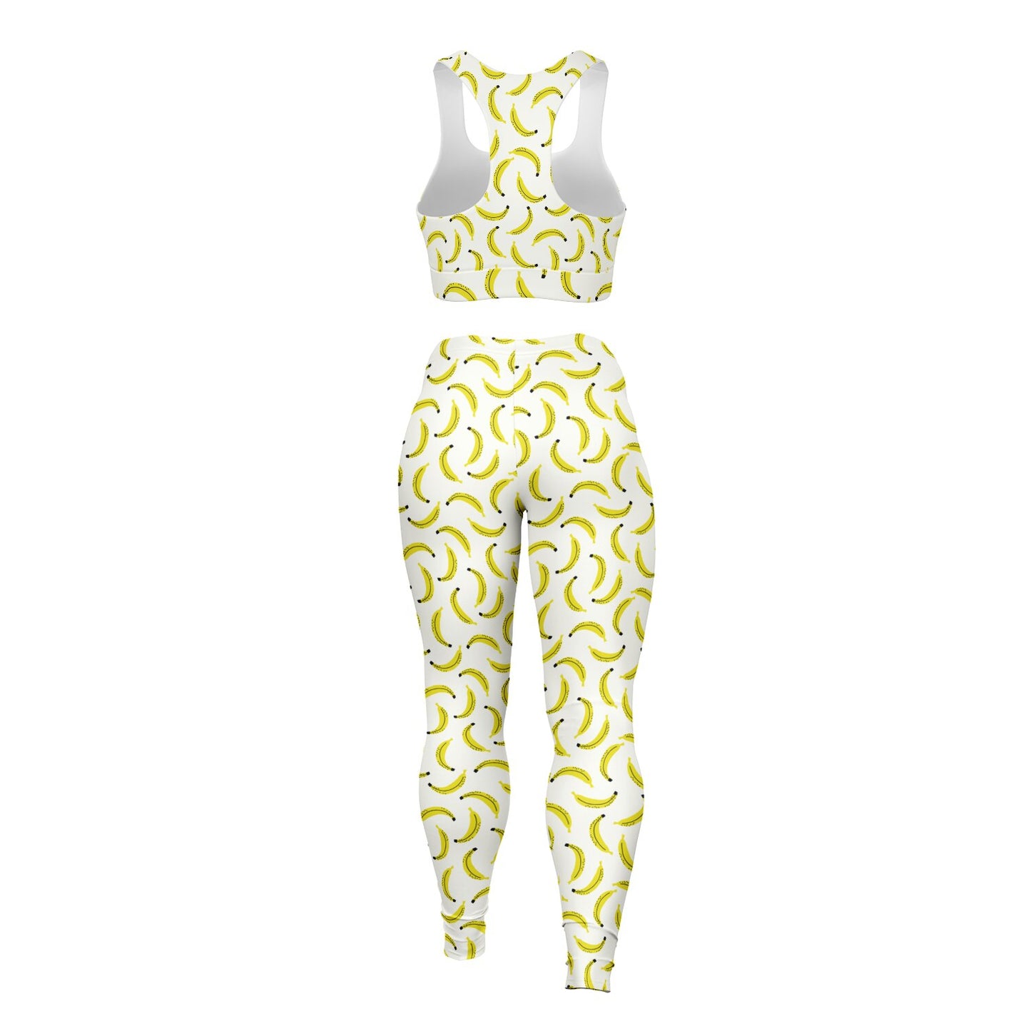 Banana's Padded Sports Bra & Leggings - AOP