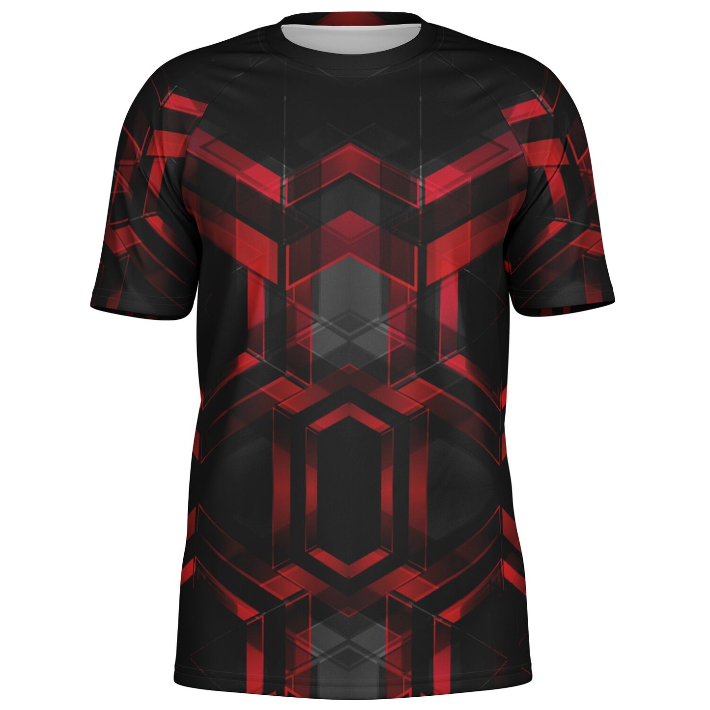 Black with Red pattern Men's Active Wear Jersey