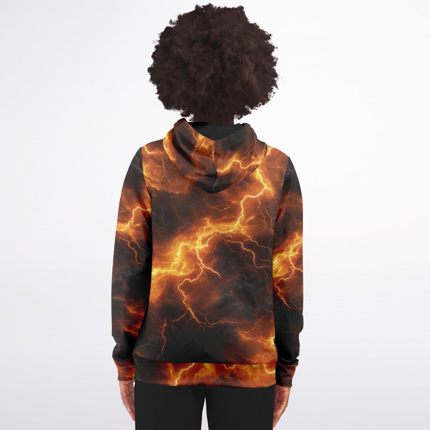 Yellow Lightning Fashion Zip-Up Hoodie -