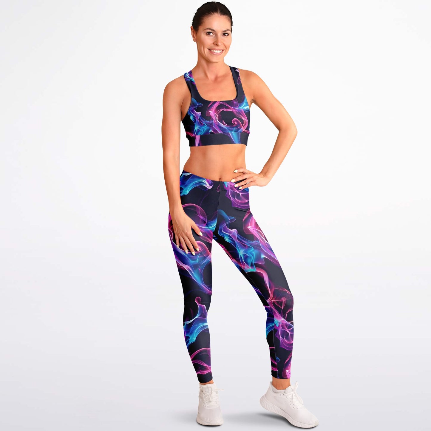 Neon Smoke 1 Padded Sports Bra & Leggings -
