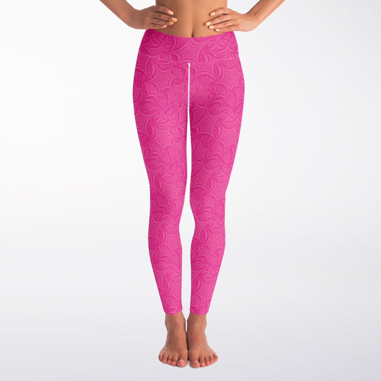 Pink stars Yoga Leggings - AOP