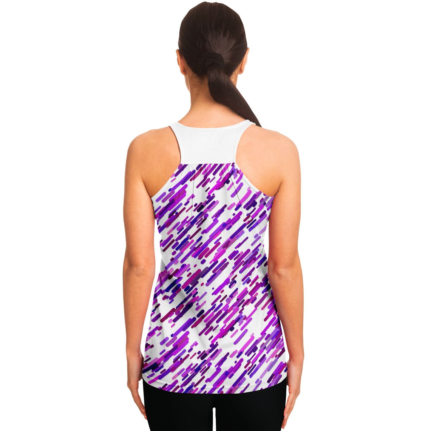 Purple abstract Racerback Tank Top - AOP