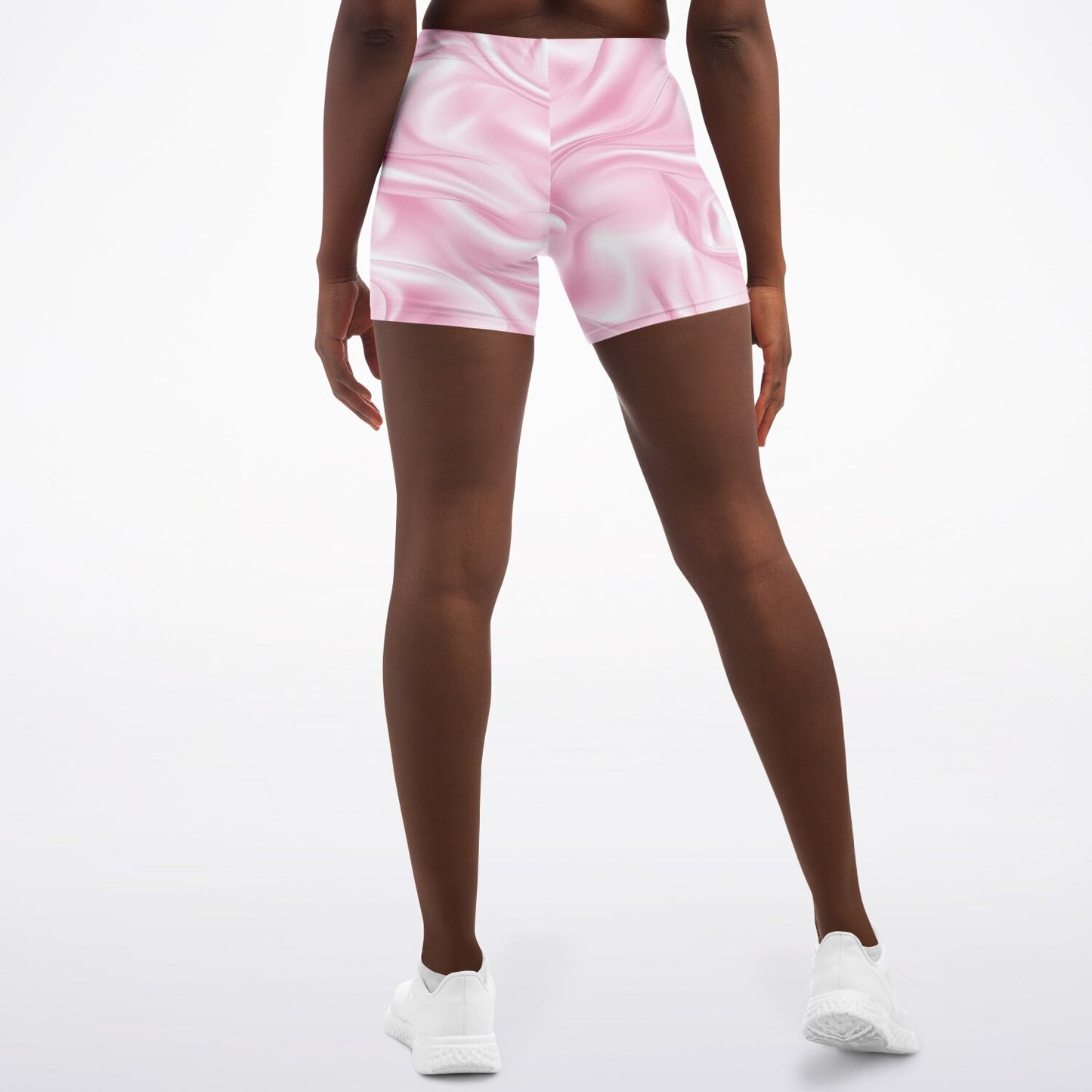 Pink Silk Legging Shorts - AOP