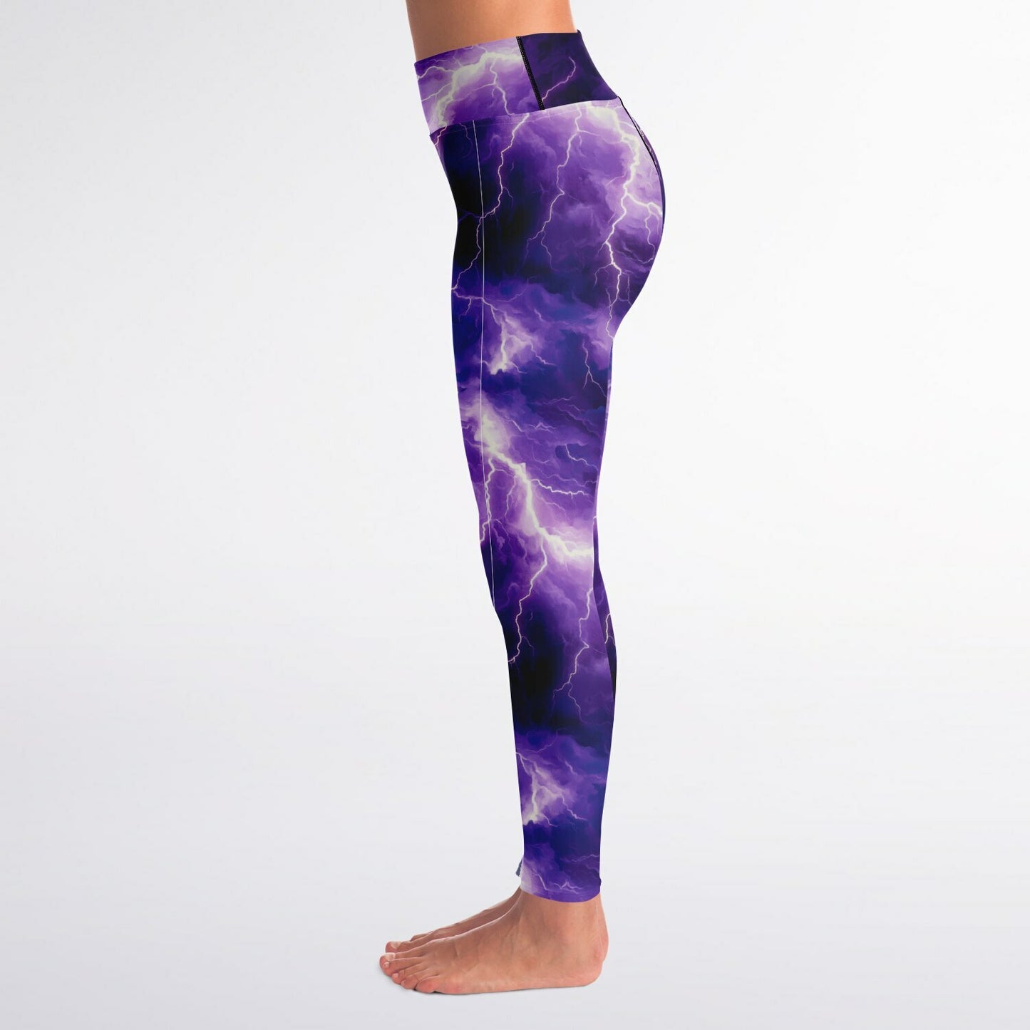 Purple Lightning Yoga Leggings -