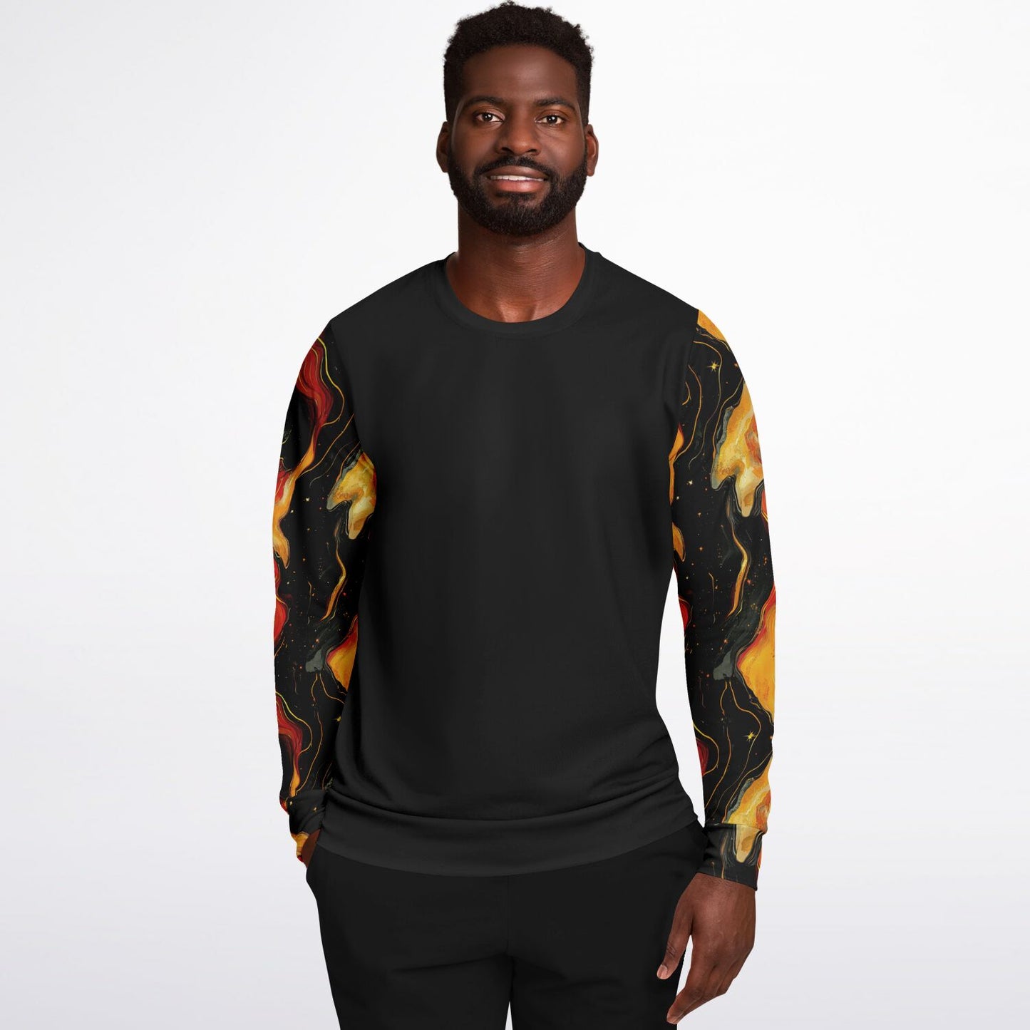 Fire nebula print Fashion Sweatshirt - D2