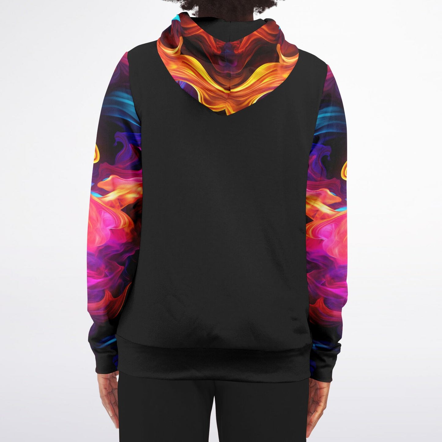 Fire and Ice Zip-Up Hoodie - AOP